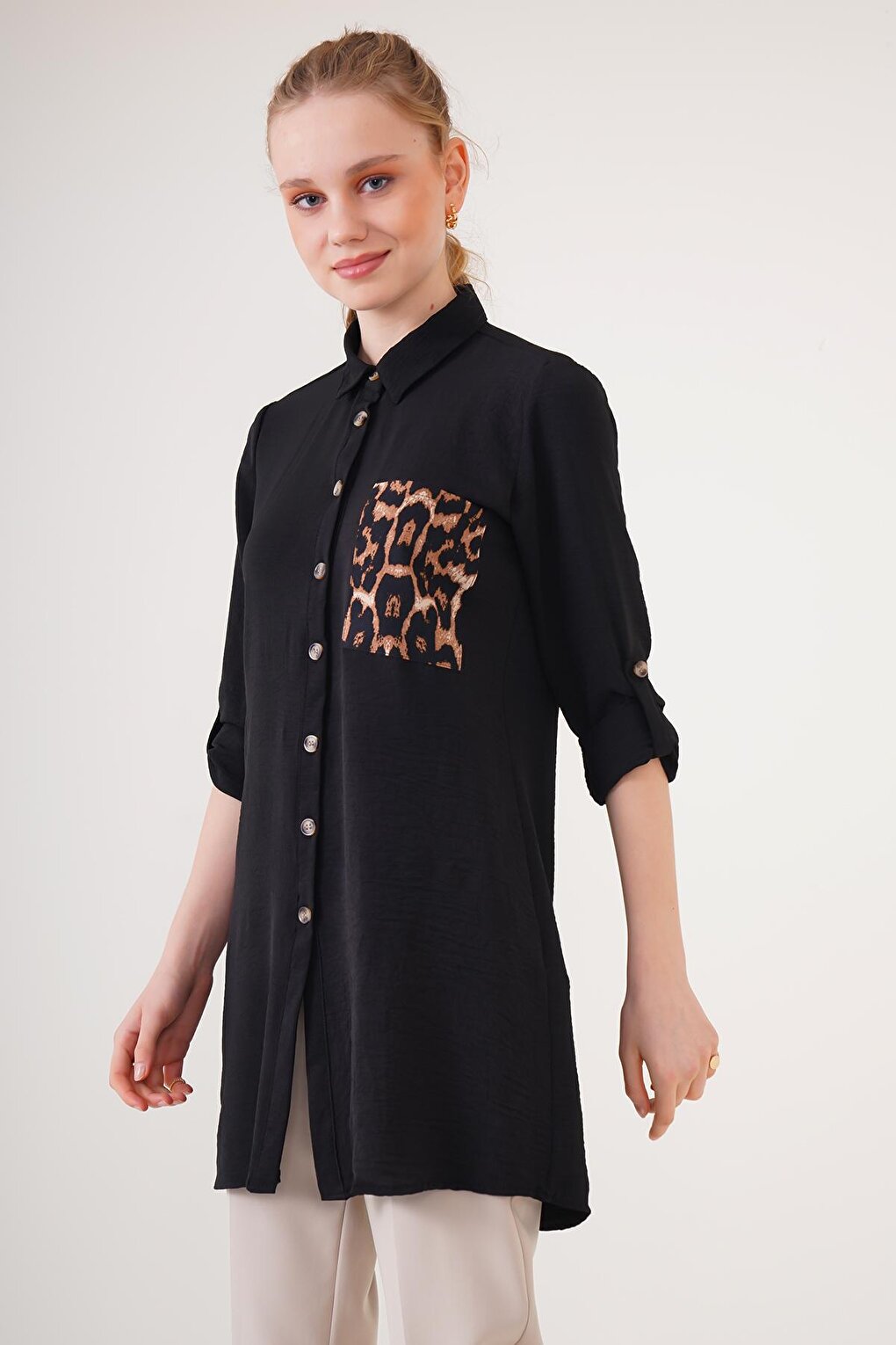 5851 Shirt Tunic - Black