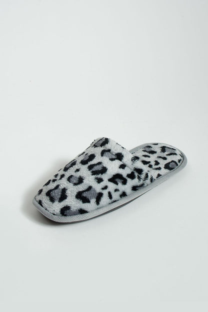 Warm Lining Leopard Patterned Comfortable Fit Women's Indoor Slippers LEO355Leopard