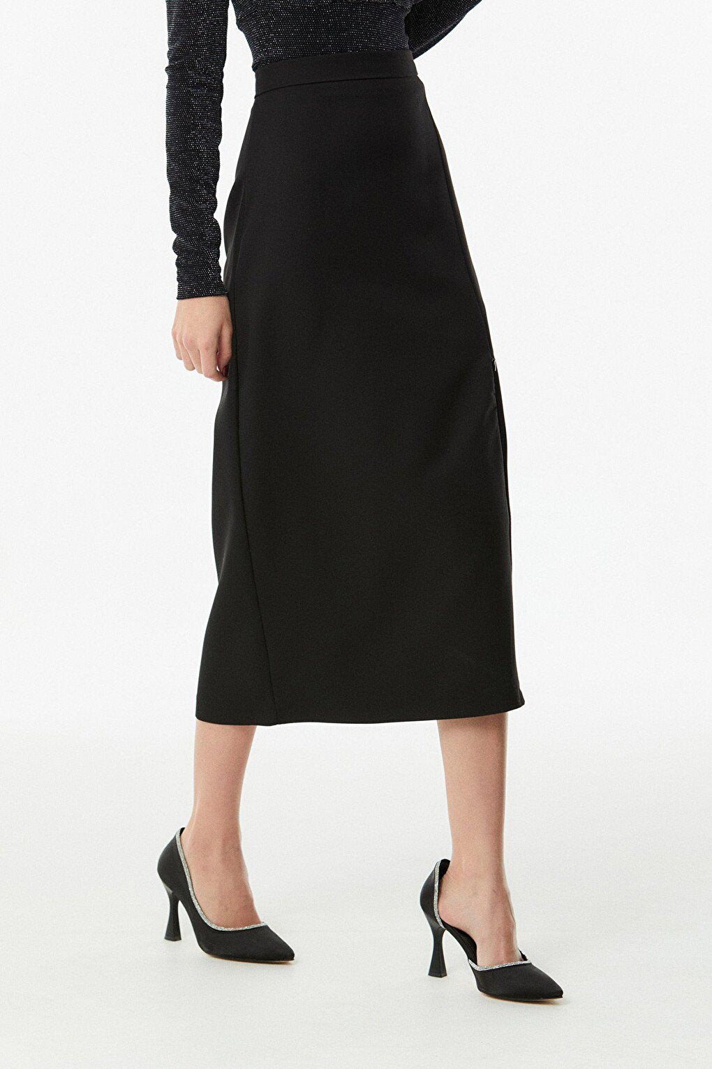 Slit Midi Skirt