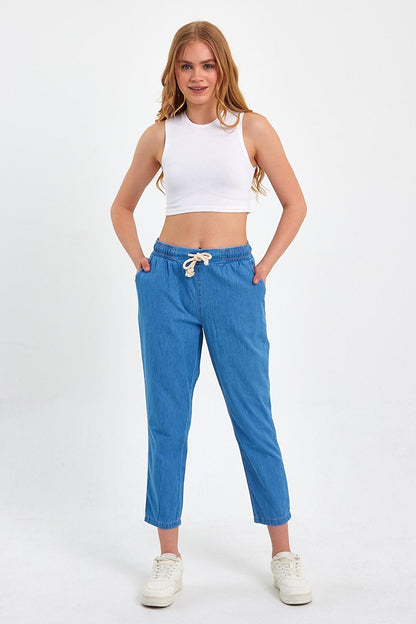 Women's Side Pocket Jean Trousers