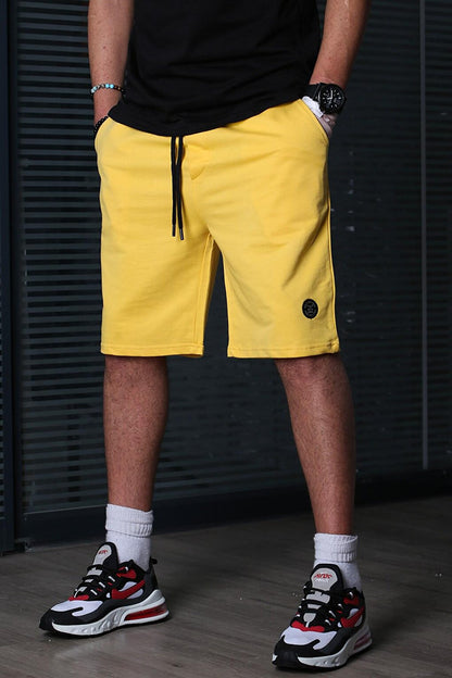 Men's Yellow Basic Shorts 5446