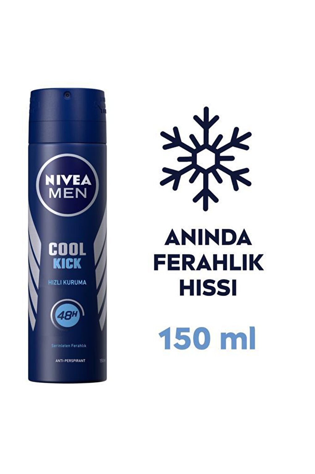 Men's Spray Deodorant Cool Kick 48 Hours Anti-Perspirant Protection 150 ml, Cooling Freshness