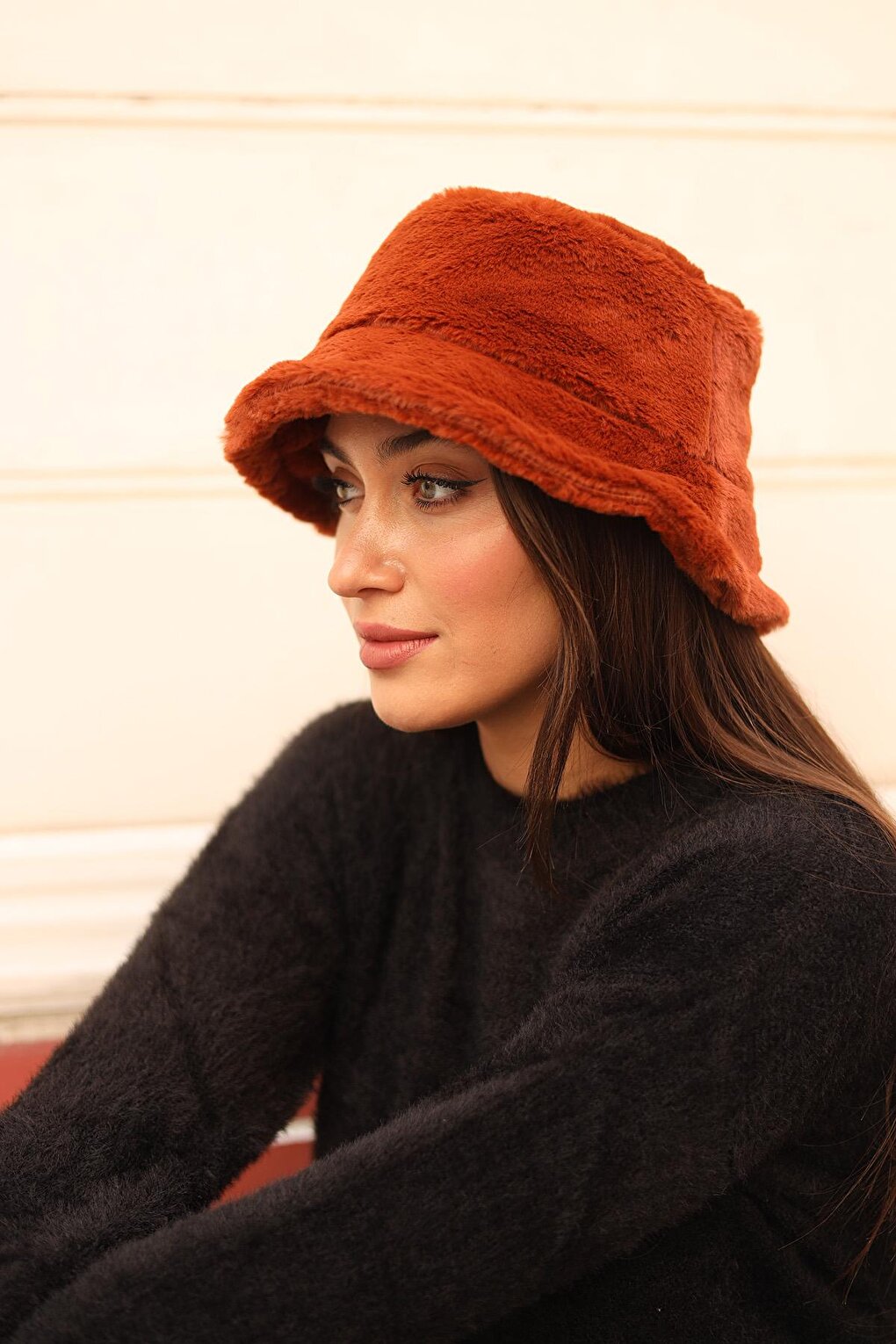 Women's Plush Bucket Hat RKŞ-01 Tile