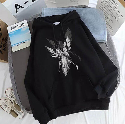 Harajuku Fairy Girl Black (Unisex) Hoodie