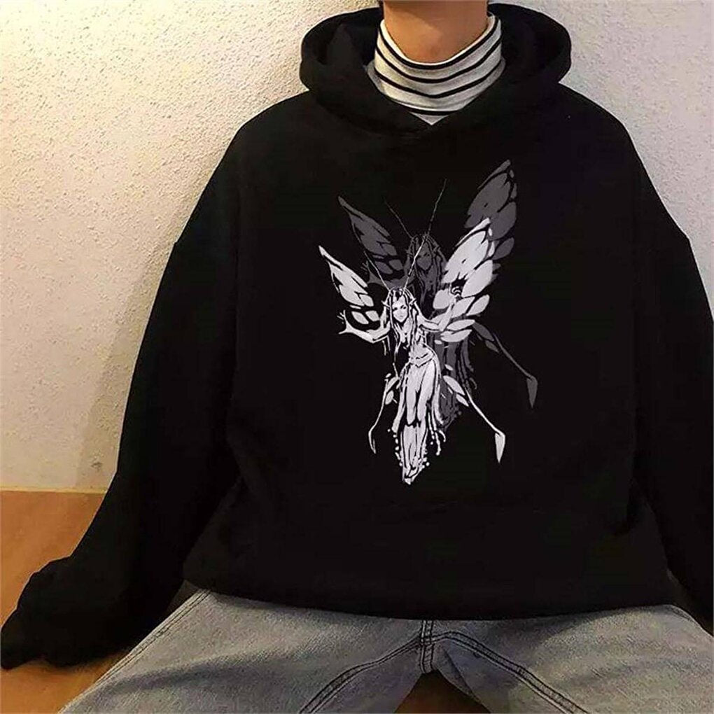 Harajuku Fairy Girl Black (Unisex) Hoodie