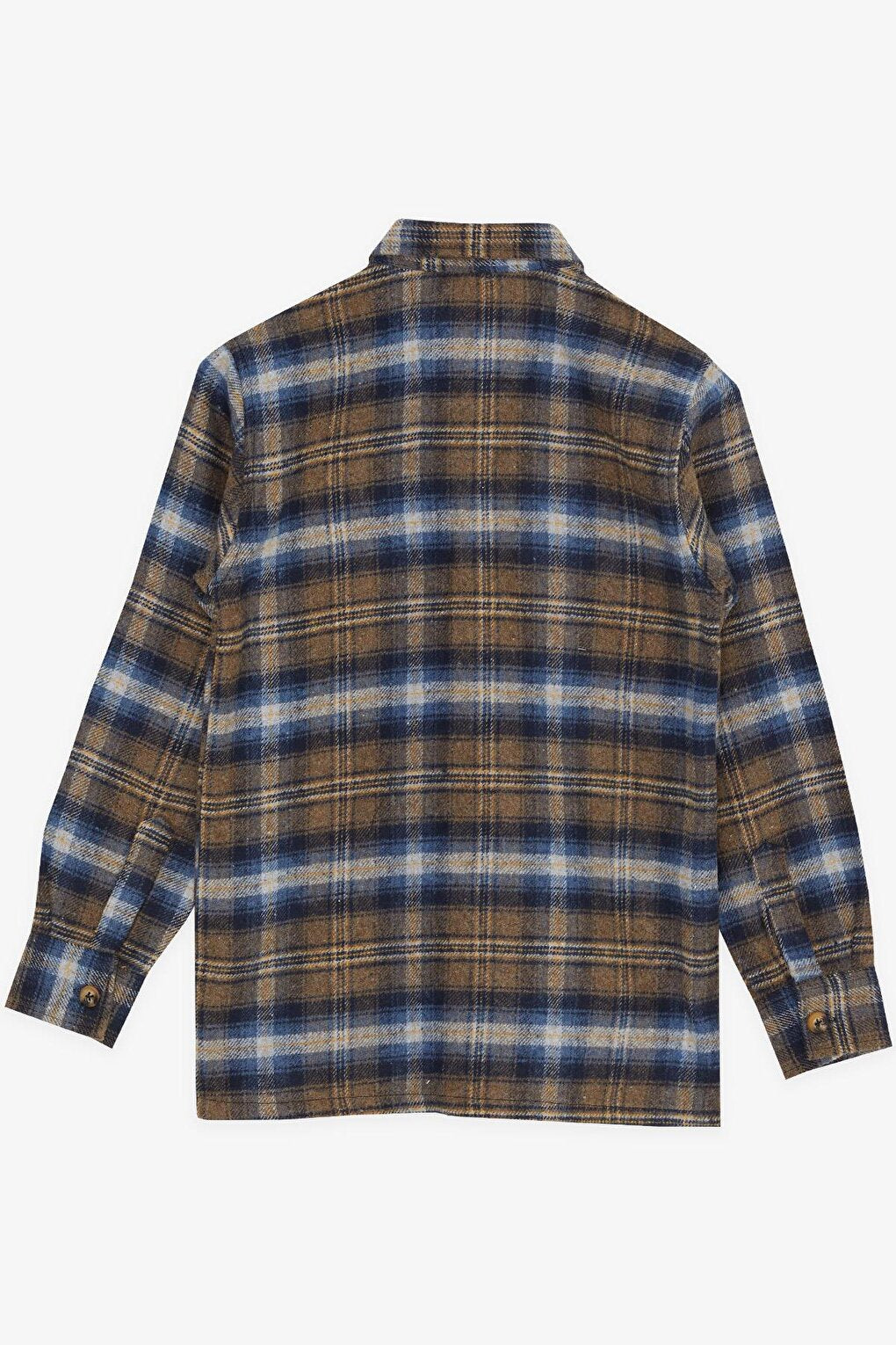 Boy's Lumberjack Shirt Plaid Patterned Brown (Ages 8-14)