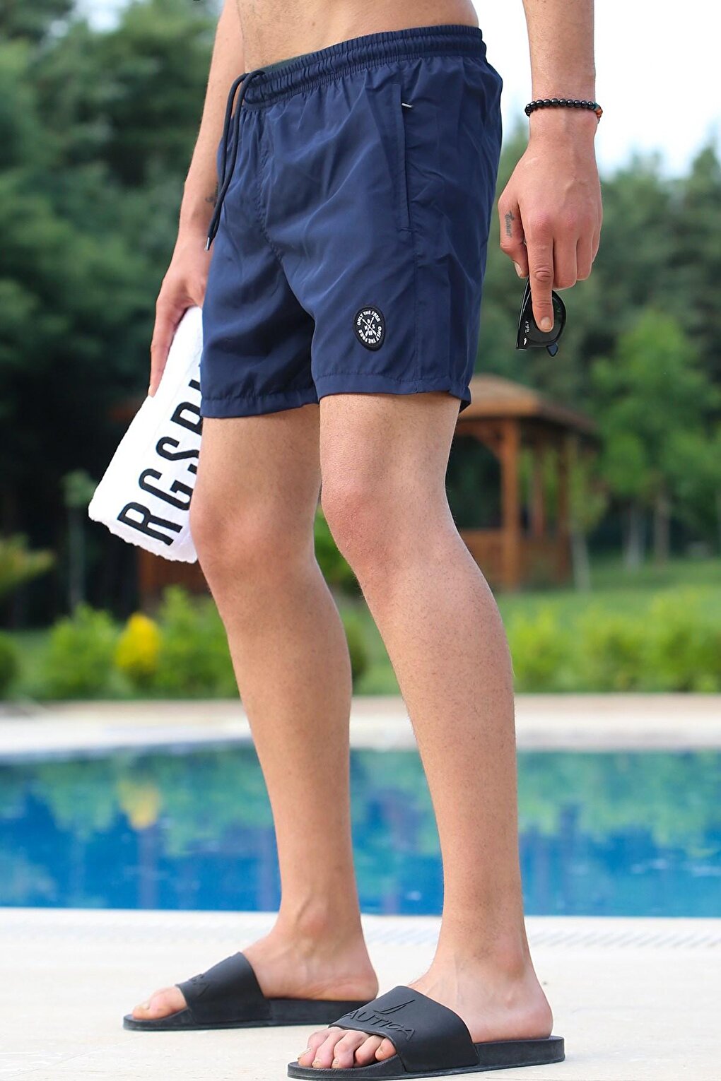 Navy Blue Basic Swim Shorts 4262