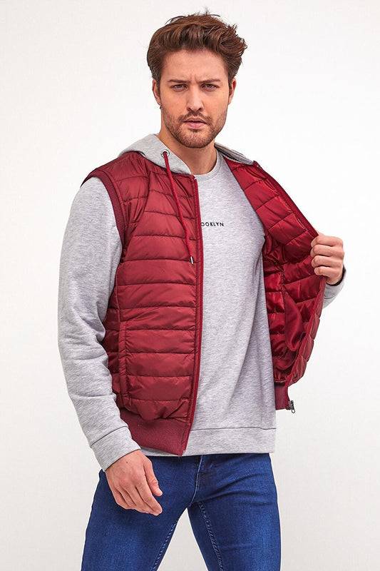 Men's Hooded Slim Fit Quilted Vest SPR22YK190