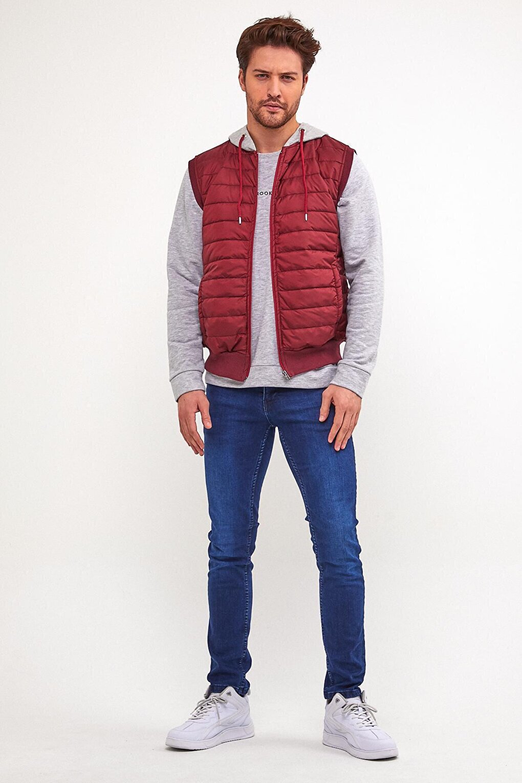 Men's Hooded Slim Fit Quilted Vest SPR22YK190