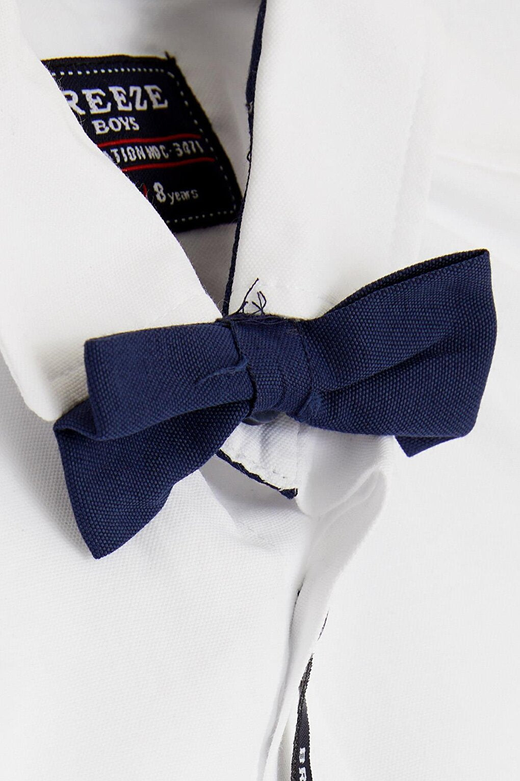 Boy's Shirt White with Bow Tie (Ages 8-12)