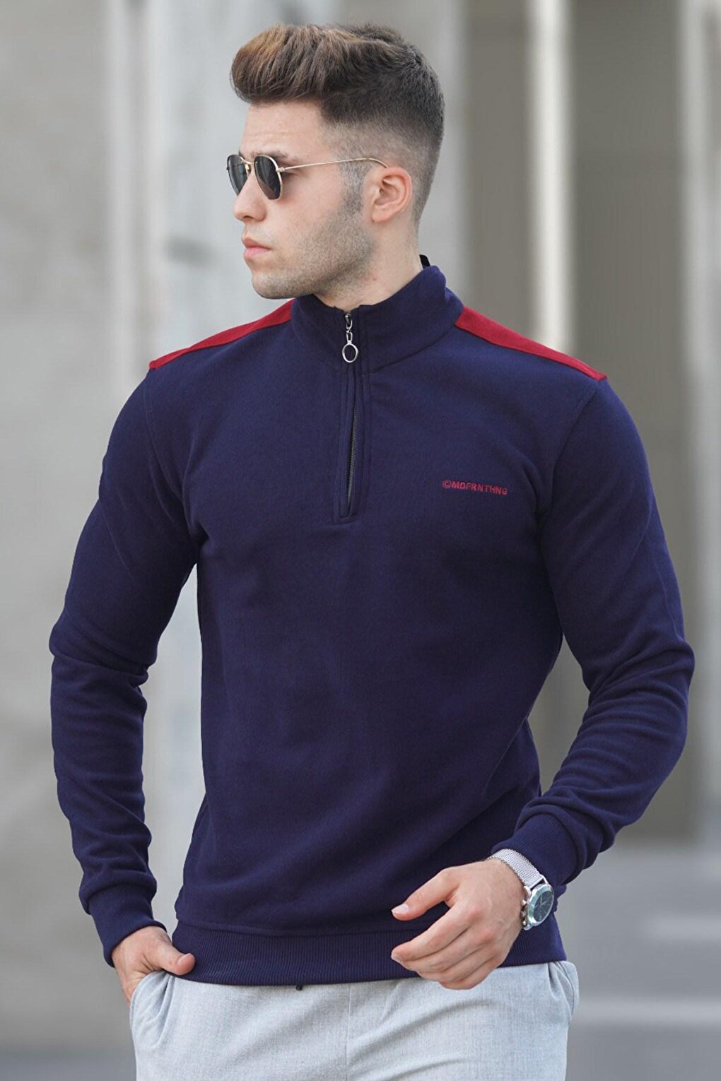 Navy Blue Men's Sweatshirt 5155