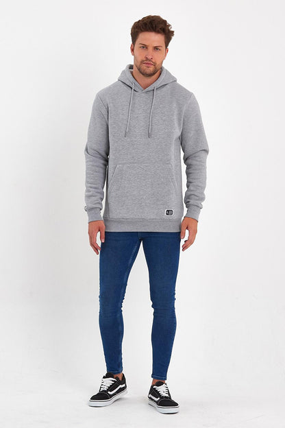 3 Thread Raised Hooded Men's Sweatshirt