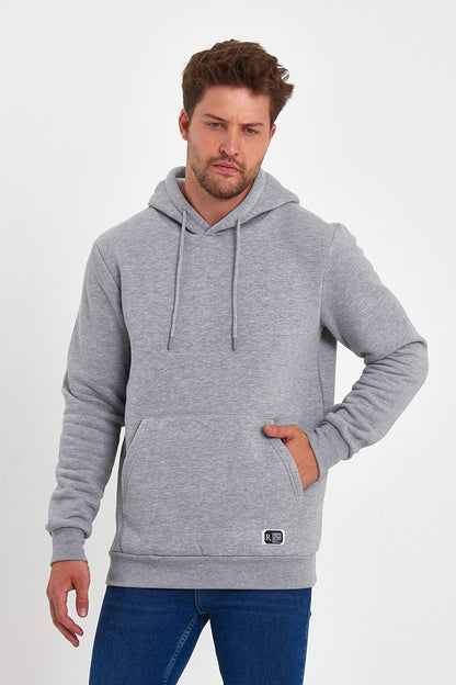 3 Thread Raised Hooded Men's Sweatshirt