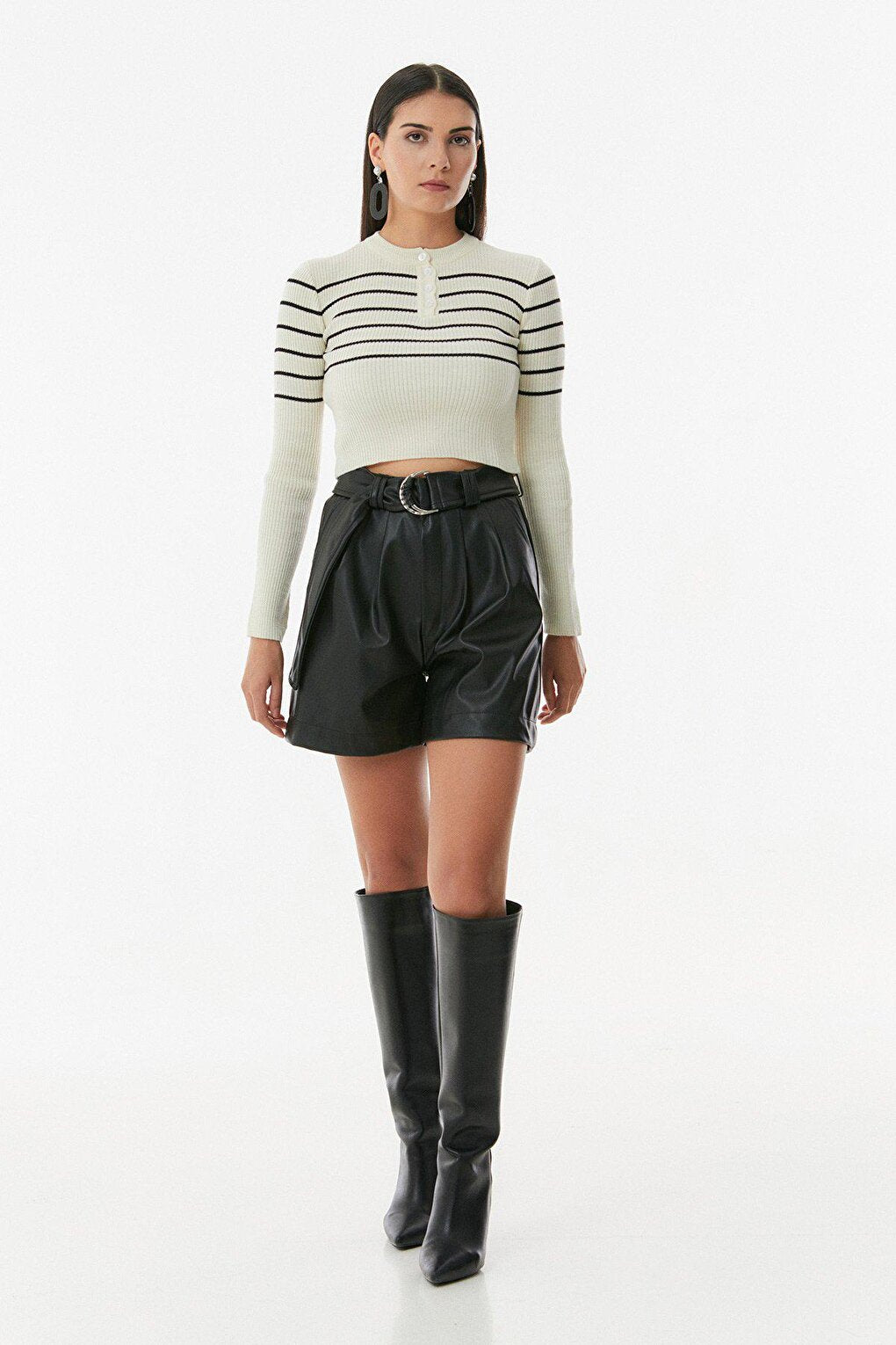 Striped Crew Neck Knitwear Sweater