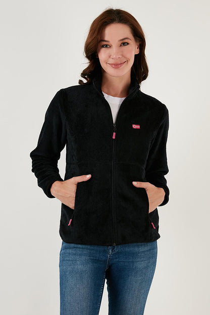 Slim Fit Anti-Pilling, Non-Pilling, Soft Textured Zippered Fleece Cardigan 5907017