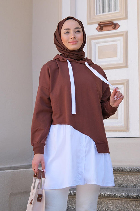 Women's Hooded Tunic Brown