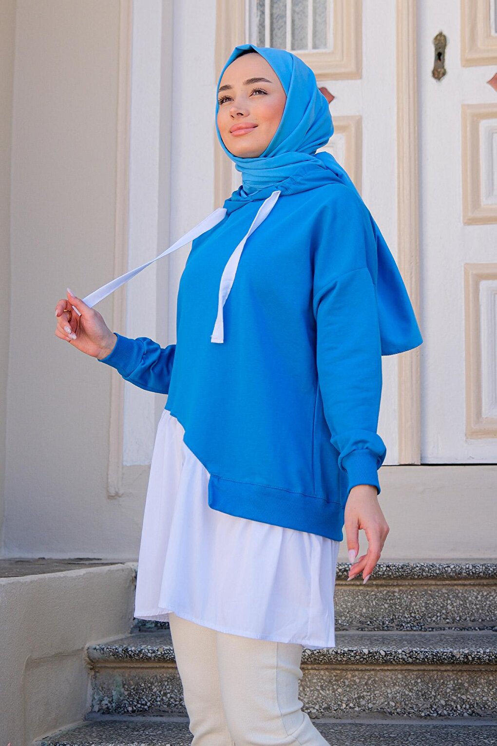 Women's Hooded Tunic Blue