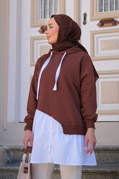 Women's Hooded Tunic Brown