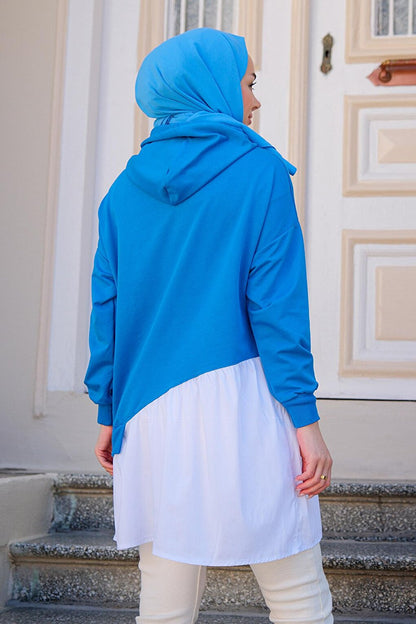 Women's Hooded Tunic Blue