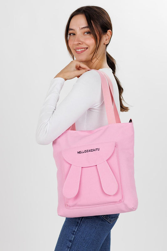 Eared Rabbit Shoulder Bag Pink