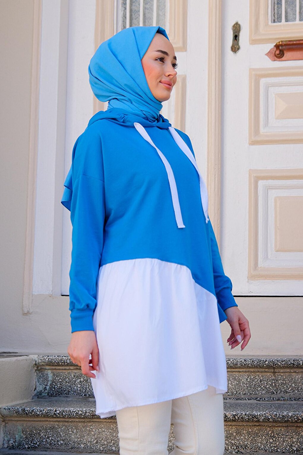 Women's Hooded Tunic Blue