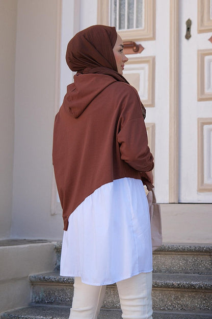 Women's Hooded Tunic Brown