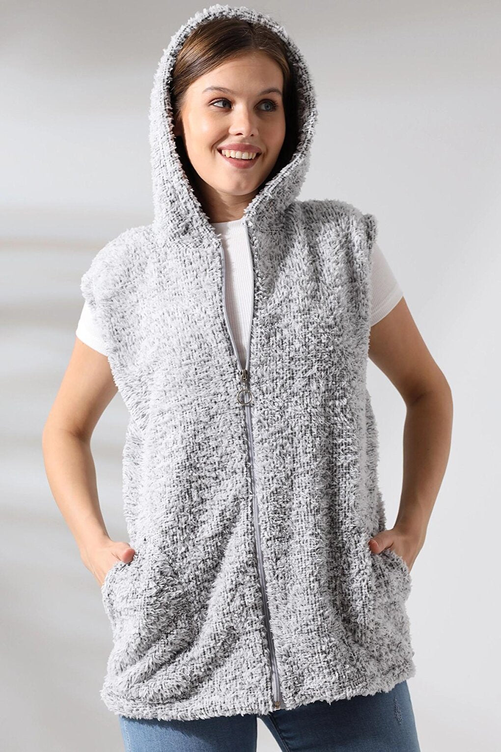 Hooded Fleece Vest