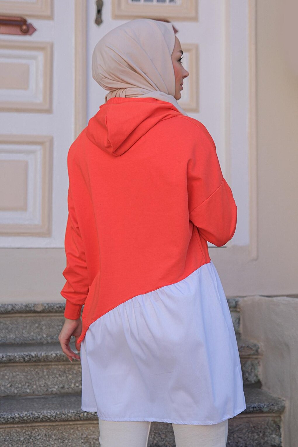 Women's Hooded Tunic Pomegranate Flower