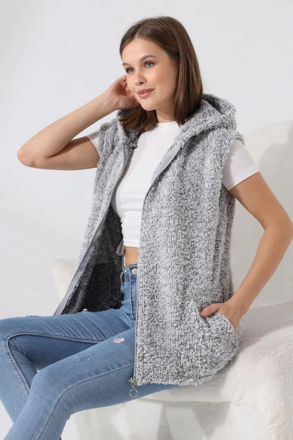 Hooded Fleece Vest