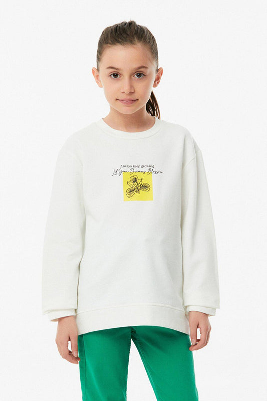 Butterfly Printed Girl's Sweatshirt