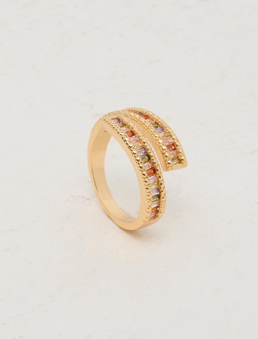 Mixed Zircon Stone Baguette Ring