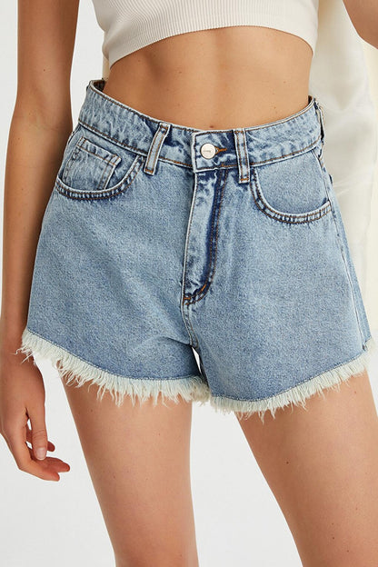 Women's Tasseled Short Jean Shorts