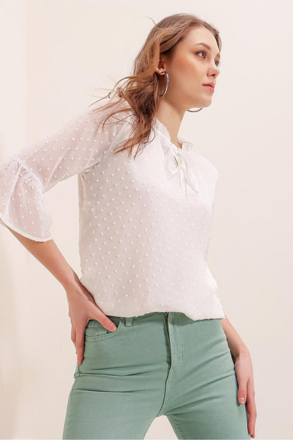 0415 Chiffon Blouse - White