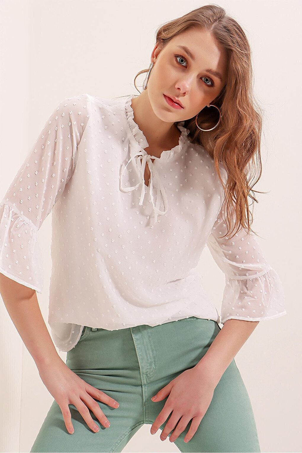 0415 Chiffon Blouse - White