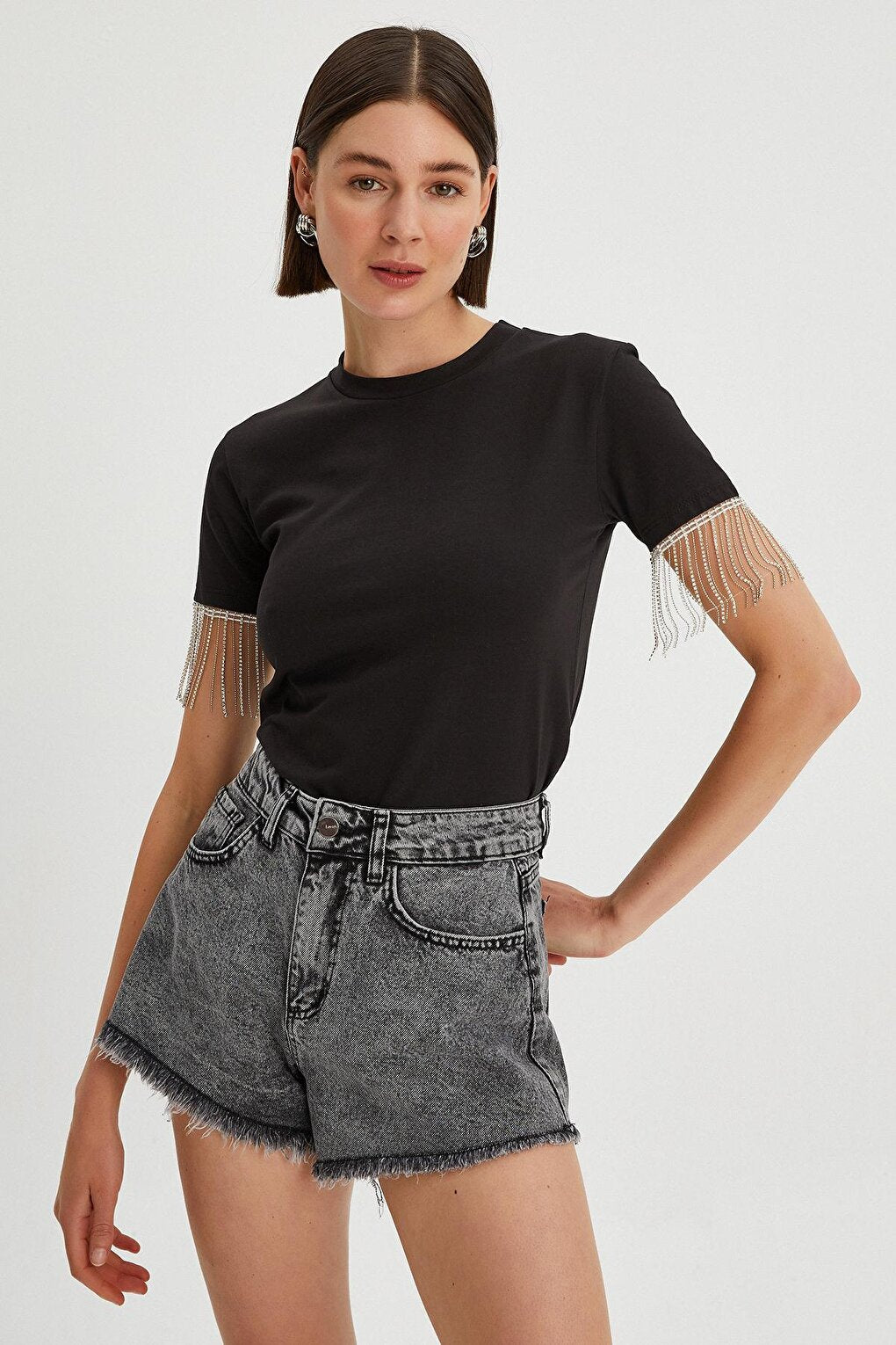 Women's Tasseled Short Jean Shorts