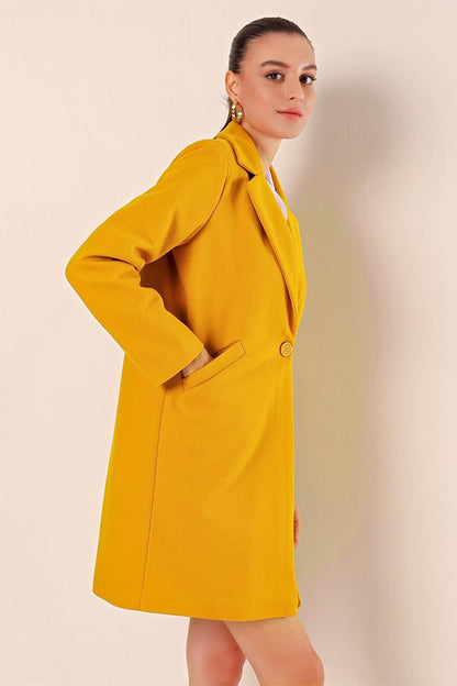 9085 Kaşe Coat - Yellow