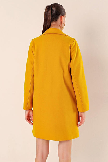 9085 Kaşe Coat - Yellow