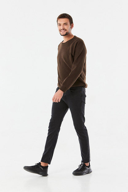 Normal Waist Narrow Leg Skinny Trousers