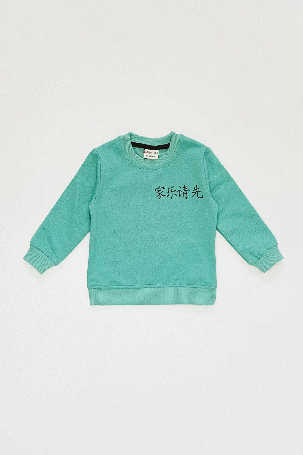 Printed Crew Neck Baby Boy Sweatshirt