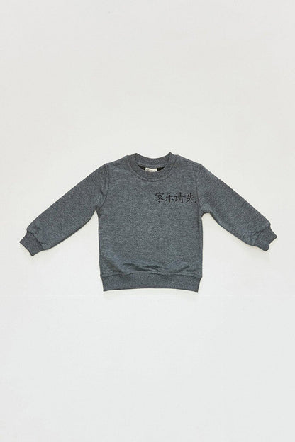 Printed Crew Neck Baby Boy Sweatshirt