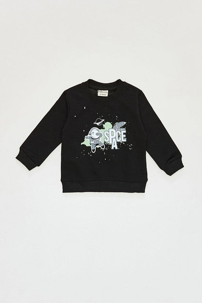 Printed Crew Neck Unisex Baby Sweatshirt