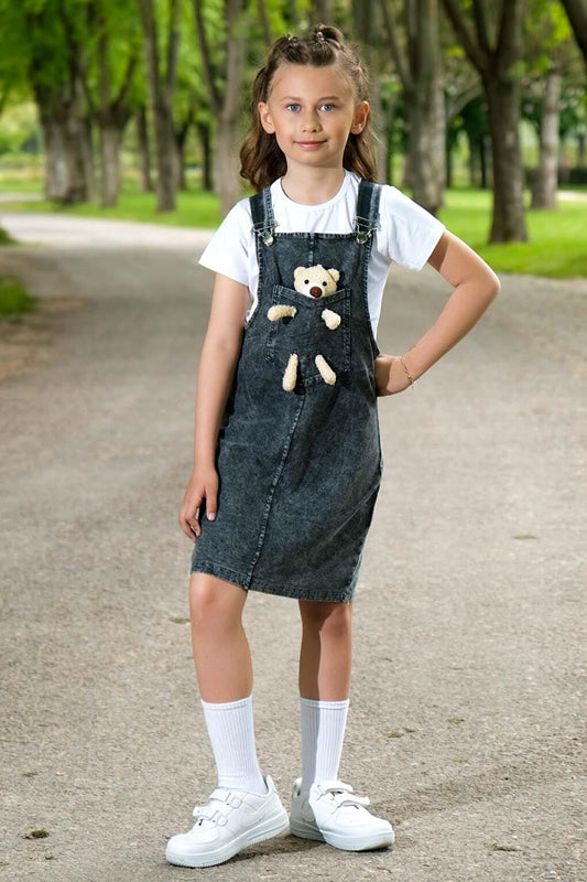 Girl's Skirt and Teddy Bear Salopet