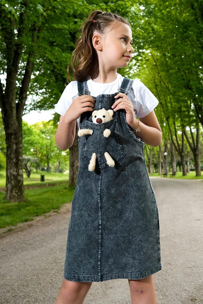 Girl's Skirt and Teddy Bear Salopet