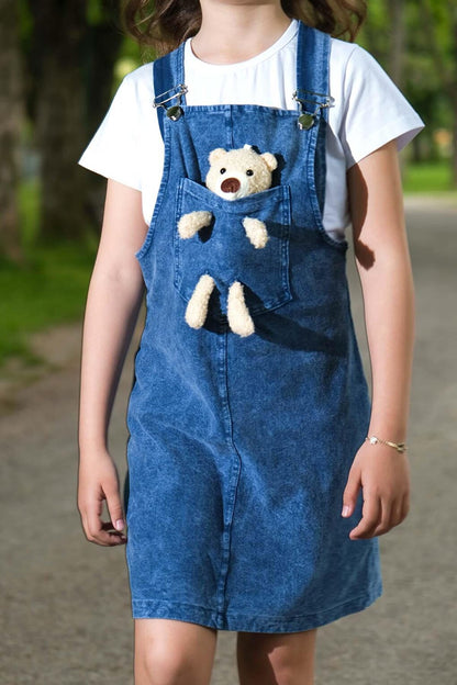 Girl's Skirt and Teddy Bear Salopet