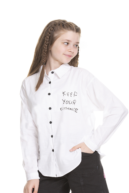 Girl's Back Printed School Style Shirt 8-14 Years A1128