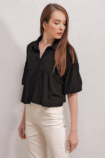 20142 Crop Shirt - Black