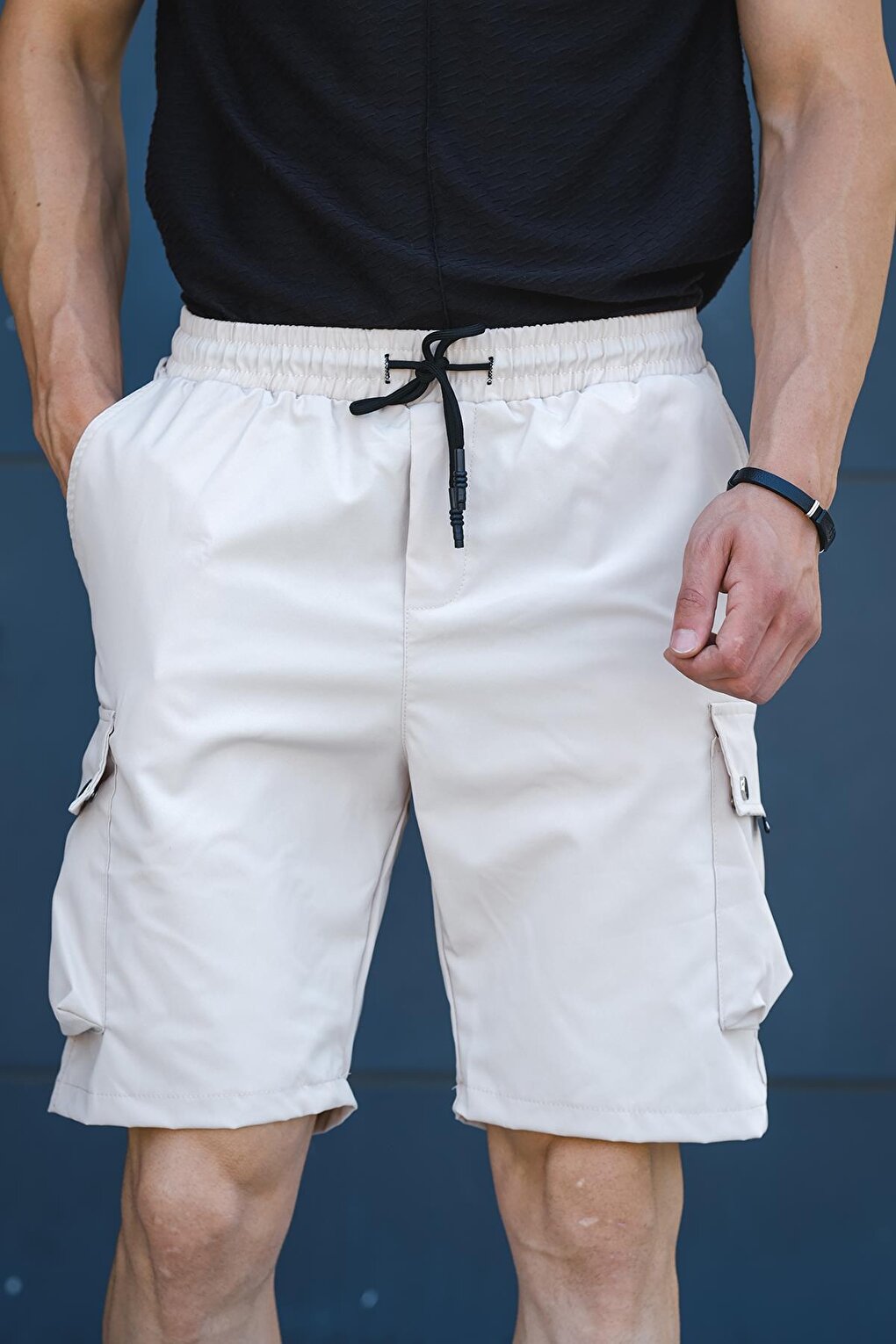 Quar Stapled Court Parachute Fabric Cargo Pocket Men's Shorts