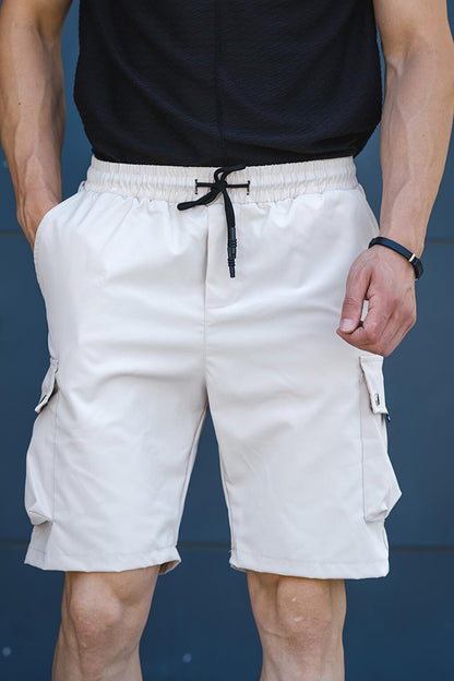 Quar Stapled Court Parachute Fabric Cargo Pocket Men's Shorts