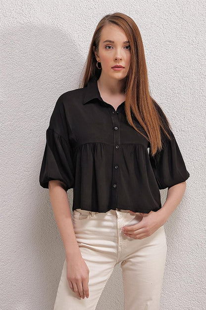 20142 Crop Shirt - Black