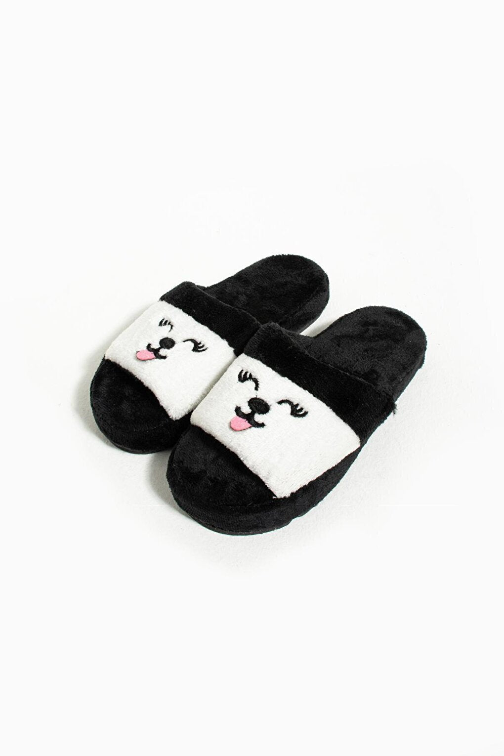 Women's Thermo Sole Fleece Home Slippers with Kitty 001-15-21